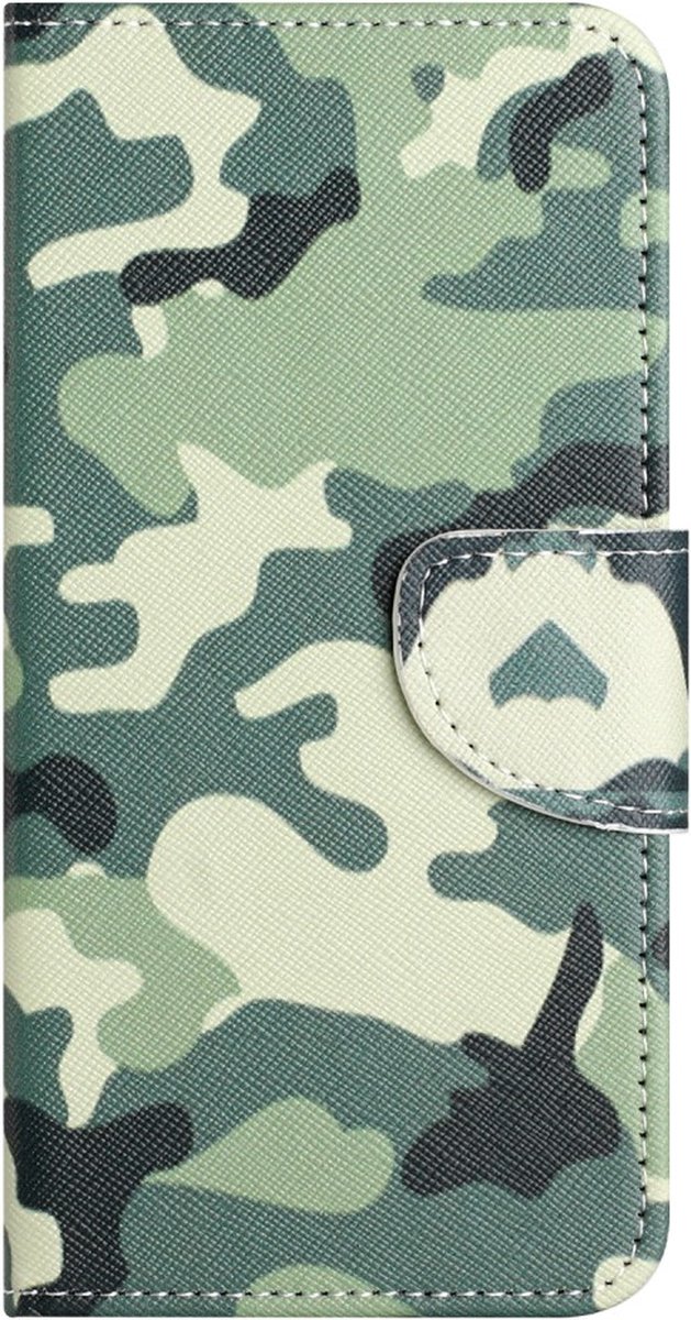 Motorola Moto E13 camouflage book case wallet hoesje