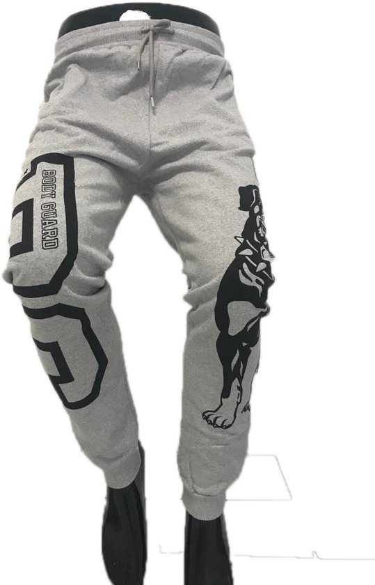 Elit Sport sportwear joggingbroek met hond print Premium Quality-Heren-Grijs-M