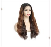 Chique Synthetische lace wig golvend haar