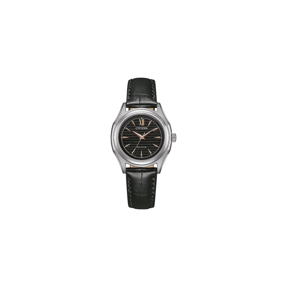 Citizen FE2110-14E Horloge - Leer - Zwart - Ø 32 mm