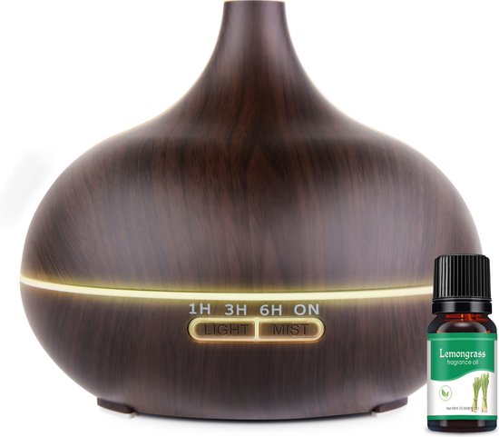 Vivid Aroma diffuser 550 ML - Aromatherapie - Verstuiver etherische olie -... bol.com