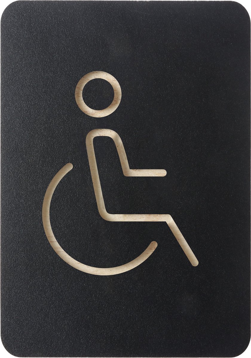 Pictogrambord Europel rolstoel zwart