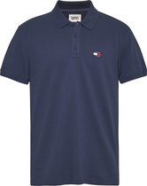 Tommy Jeans - Heren Polo SS Classic Badge Polo - Blauw - Maat M