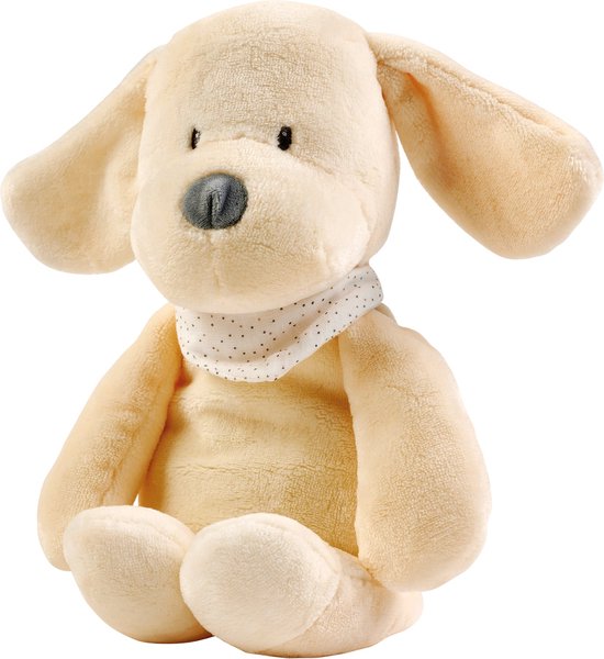 Foto: Nattou sleepy knuffel met nachtlamp hond vanille 30 x 20 cm