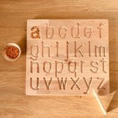 abc - alfabet - houten traceerbord - leren schrijven - montessori