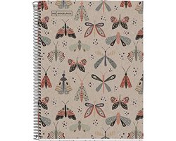 Miquelrius - Notebook A4 Ecobutterfly - 80 vel - geruit papier 4-gaatsperforatie