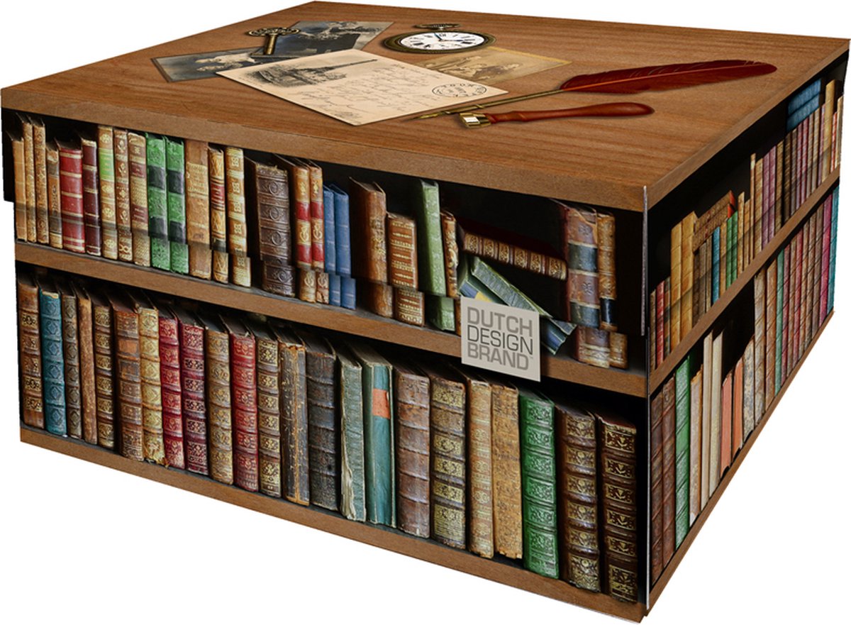 Dutch Design Brand - Dutch Design Storage Box - Opbergdoos - Boeken - Literatuur - Vintage - Bibliotheek - Library - Books