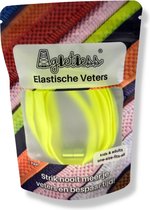 Agletless® Lichtgroen Platte Elastische Veters Zonder Strikken 8mm - Luxe Draaicapsule Snelsluiting - 1 Paar - Kinderen & Volwassenen | One-Size-Fits-All