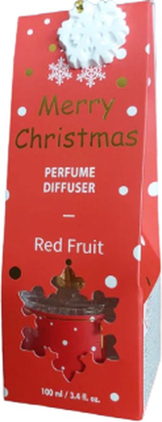 Luxe Kerst Geurstokjes - RedFruit Diffuser - 100 ml - Geur - Stokjes - Huisparfum - Diffuser - Kerstmis