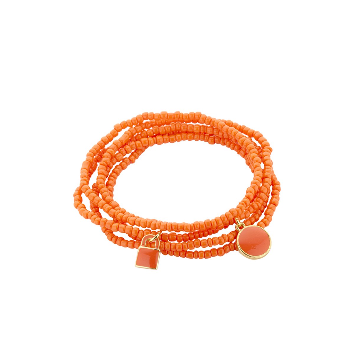 Les Cordes - Armband - GORDES (AB) - Oranje - Metaal - Sieraad Dames - Juwelen