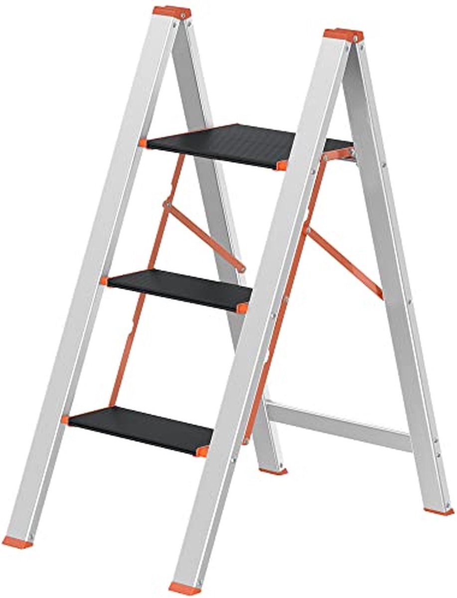 Ladder - 3 treden - Zilver