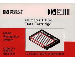 5 Pack HP dds-1 digital data storage, 1.3GB, 2.6GB (compressed)