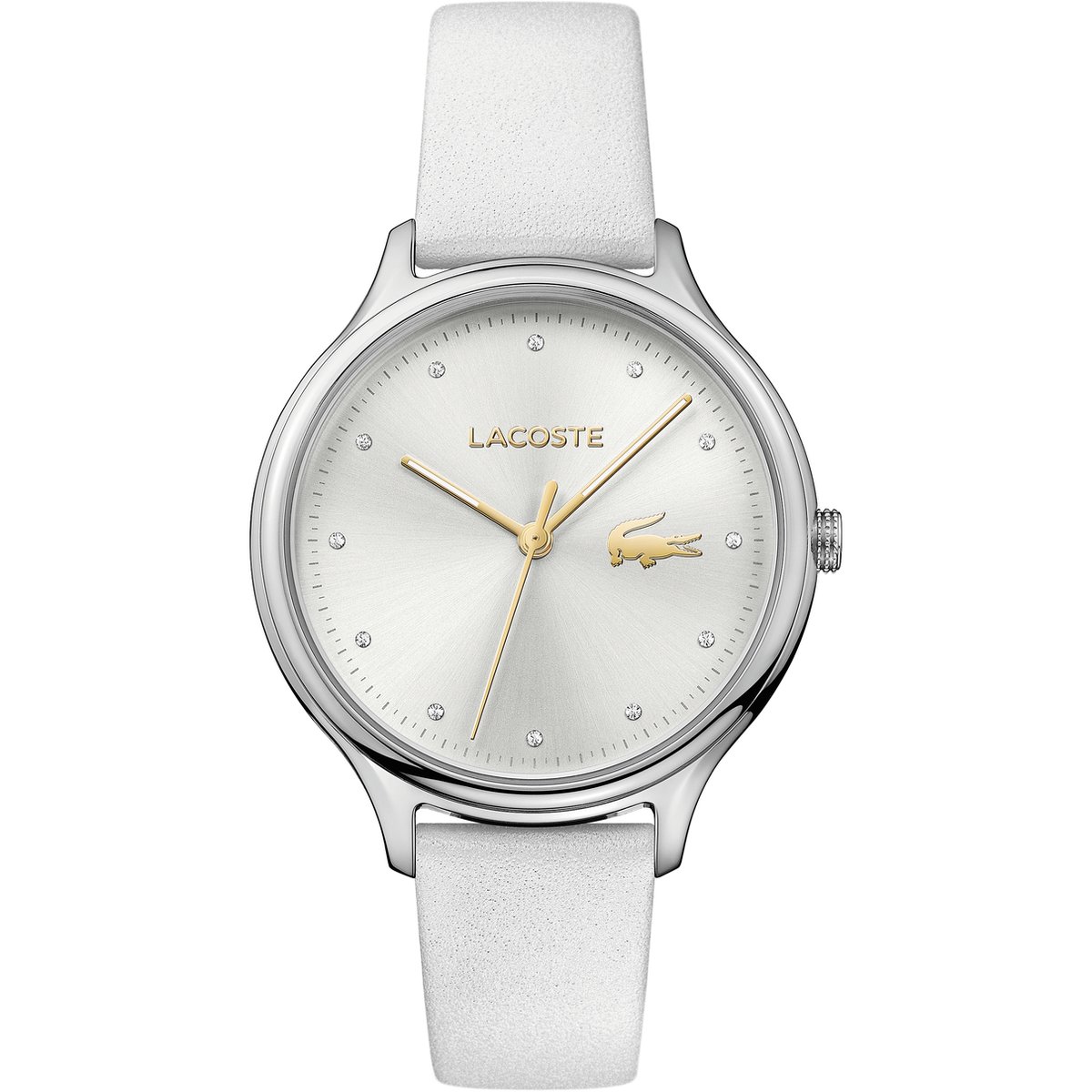 Lacoste LC2001005 Horloge - Leer - Wit - Ø 38 mm