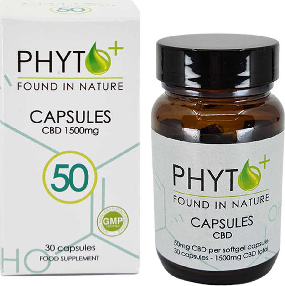 Goedkoopste Phyto Plus® CBD Capsules 50 - Full Spectrum - Extra Sterk - 50mg - Cannabidiol - CBD - 1500mg Totaal - Pillen - Supplement - Hennepolie - Cannabis olie - Wietolie