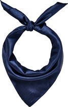 Emilie Scarves - sjaal - satijn - donkerblauw - vierkant 60*60 cm