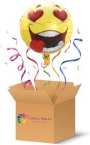 Helium Ballon gevuld Cadeau per post "Love Smiley" - Valentijn cadeau - Valentijnsdag - cadeau per post - ballon per post