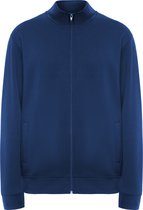 Kobalt Blauw sweatshirt met rits en opstaande kraag model Ulan merk Roly maat XXL