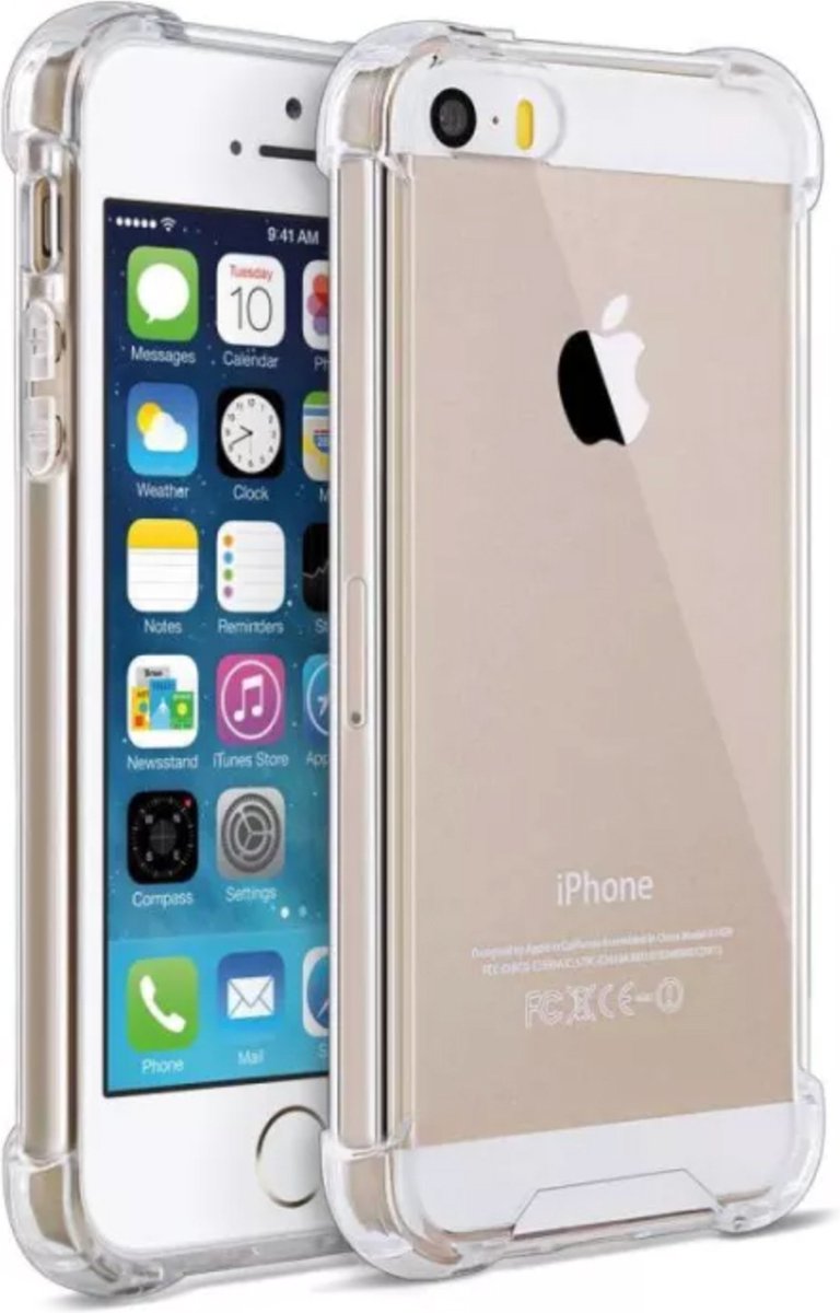 iPhone 5/5s/SE 2016 hoesje shock proof case transparant apple hoesjes back cover hoes