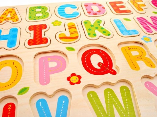 Thumbnail van een extra afbeelding van het spel Mivida - Legpuzzel Alfabet - Educatief Speelgoed - 3+ jaar - Montessori Speelgoed - Houten Puzzel - Alfabet - Letters Leren - Inlegpuzzel - Leerzaam Speelgoed