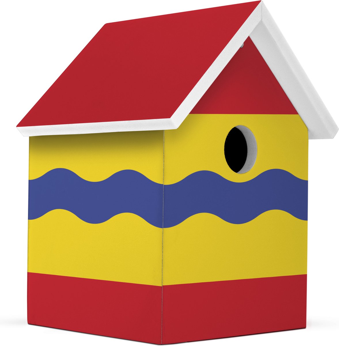 Milieuvriendelijk Vogelhuisje - Provincie Overijssel Handgemaakt - L15 x B15 x H20 cm
