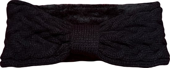 Femur Haarband Dames – Sport Haarband Fleece – Warme Haarband – Elastisch – Bandana – Haar Accessoire – Oorwarmers – Alternatief voor een Muts - Winter - Zwart