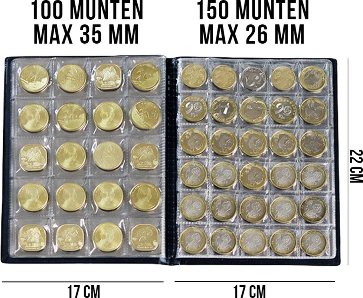 Classeur numismatique de poche pour 48 pièces jusqu'à 36 mm