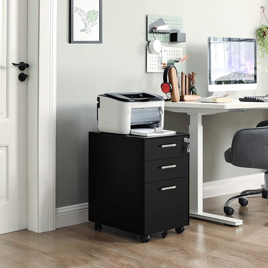 HOMCOM Staande Kast Archiefkast Multifunctionele Kast Kantoorkast 3 Deuren Naturel~0ueq4d4a9cg01