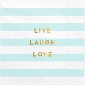 Servetten - Live Laugh Love - Feestdecoratie - Multi colour - Plastic -