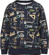 Name it Kinderkleding Jongens Blauwe Sweater Gereedschap Bette - 80