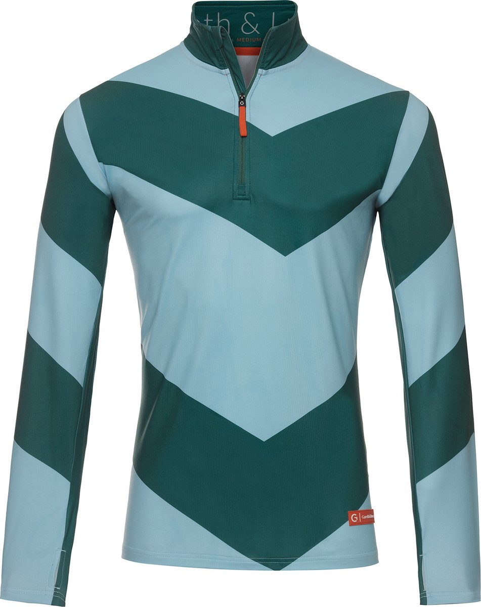 Gareth & Lucas Skipully The Twenty - Heren L - 100% Gerecycled Polyester - Midlayer Sportshirt - Wintersport