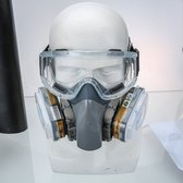 Masque respiratoire NASUM 705 - réutilisable - avec filtre et lunettes - protection contre la poussière, protection contre les gaz - pour peindre, travailler, bricoler, meuler