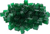 100 Bouwstenen 2x2 | Vert transparent | Compatible avec Lego Classic | Choisissez parmi plusieurs couleurs | PetitesBriques