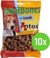 Antos Mini Bones Duo Lam - hondensnoepjes - 200 gram - 10 Verpakkingen