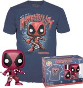 Funko Deadpool Verzamelfiguur & Tshirt Set -L- Marvel POP! & Tee Box Deadpool HLD Blauw