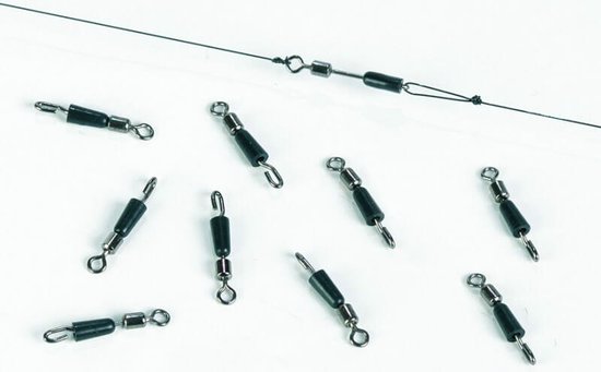 Filex Feeder Quick Change Swivels - 10 stuks - Maat S - QC Swivels voor Feeder Onderlijn - Witvis Onderlijn Montage van Filex — afbeelding 2