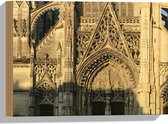 Hout - Kathedraal - Frankrijk - 40x30 cm - 9 mm dik - Foto op Hout (Met Ophangsysteem)