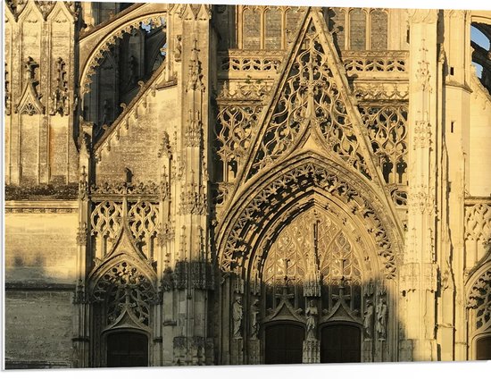 PVC Schuimplaat - Kathedraal - Frankrijk - 80x60 cm Foto op PVC Schuimplaat (Met Ophangsysteem)