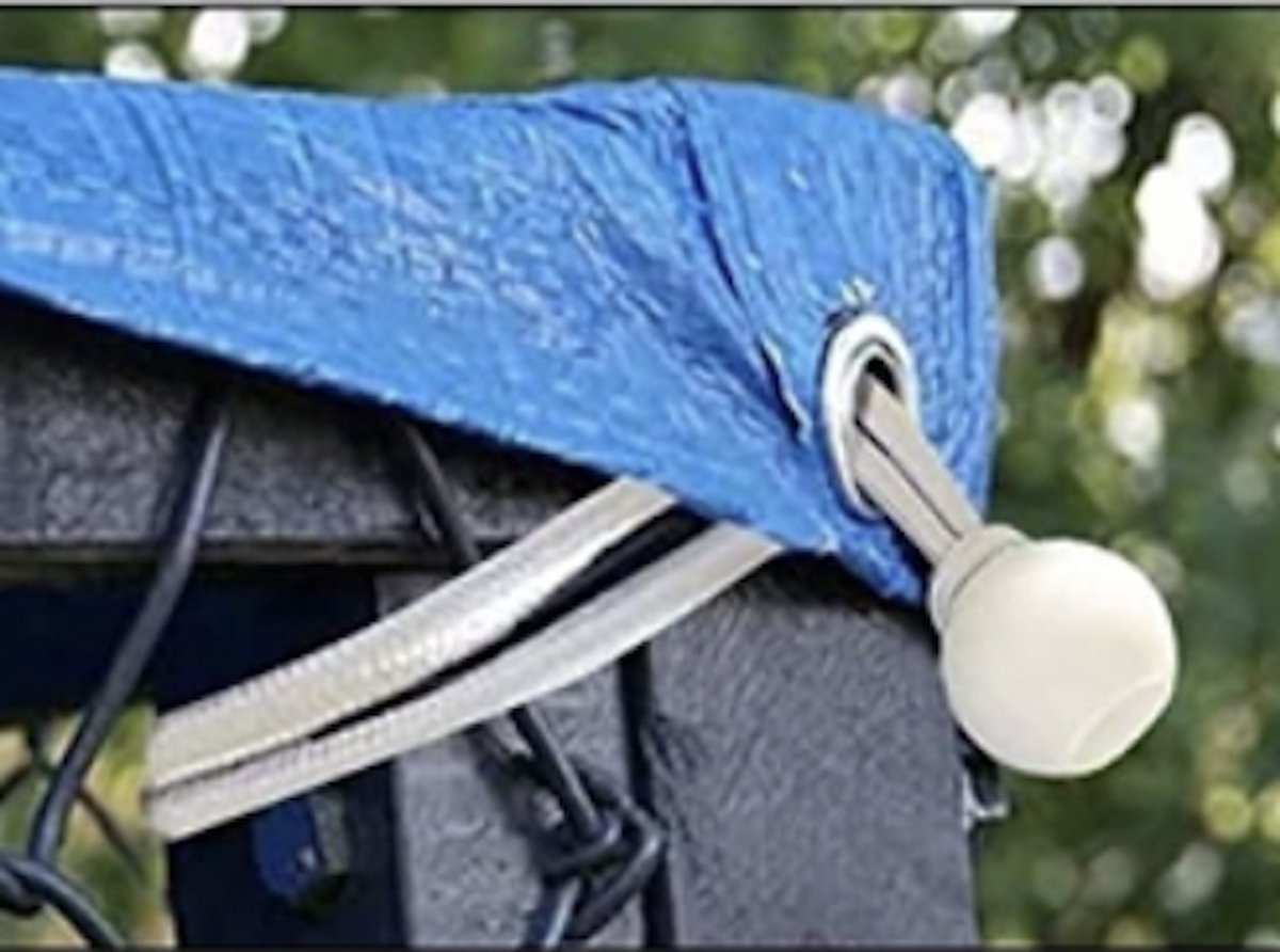 PD® - Spanelastiek - Wit - Elastiek koord - Spanrubbers - Elastiek Met Bal - Tentspanner - Tentelastiek - Tentspanners met Bal - Elastiek Trampoline — afbeelding 3