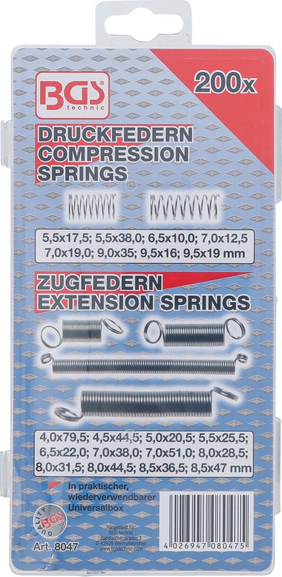 Drukveren, 0,5 mm x 3 mm x 80 mm, drukveren van 304 roestvrij staal, zilver, 5 stuks