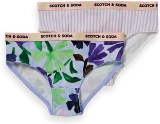 Scotch & Soda - 2-Pack Slip Print - Maat: 134-140