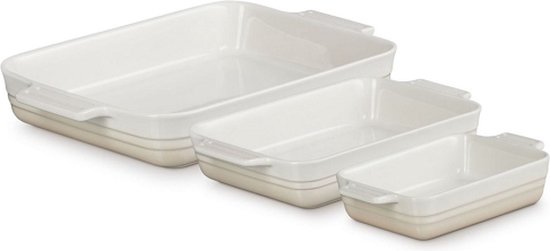 4 stuks glazen ovenschaal, rechthoekig, glazen ovenschalen, lasagnevormenset voor de