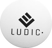 Ludic Anti-static Logo Felt slipmat White NOstatic LP Mat
