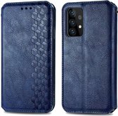 Hoesje geschikt voor Samsung Galaxy S23 - Bookcase - Pasjeshouder - Portemonnee - Diamantpatroon - Kunstleer - Blauw