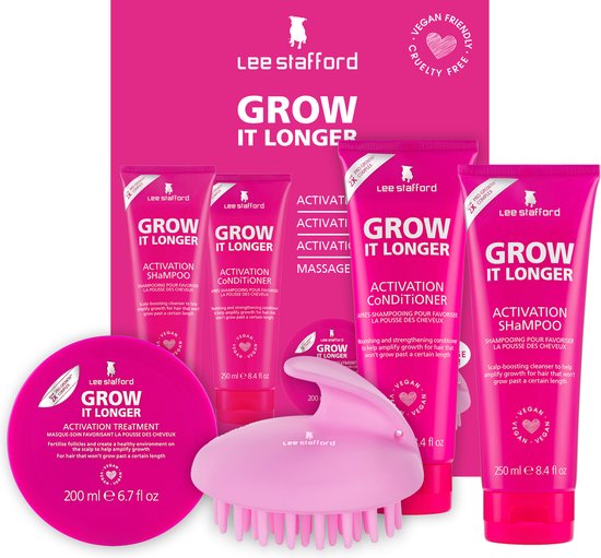 Lee Stafford Grow It Longer Set - Shampoo, Conditioner & Haarmasker -  met... | bol.com