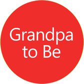Button Grandpa to Be rood met wit - babyshower - genderreveal - opa - grandpa - button