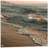 Tuinposter – Golvende Zee - 80x80 cm Foto op Tuinposter (wanddecoratie voor buiten en binnen)
