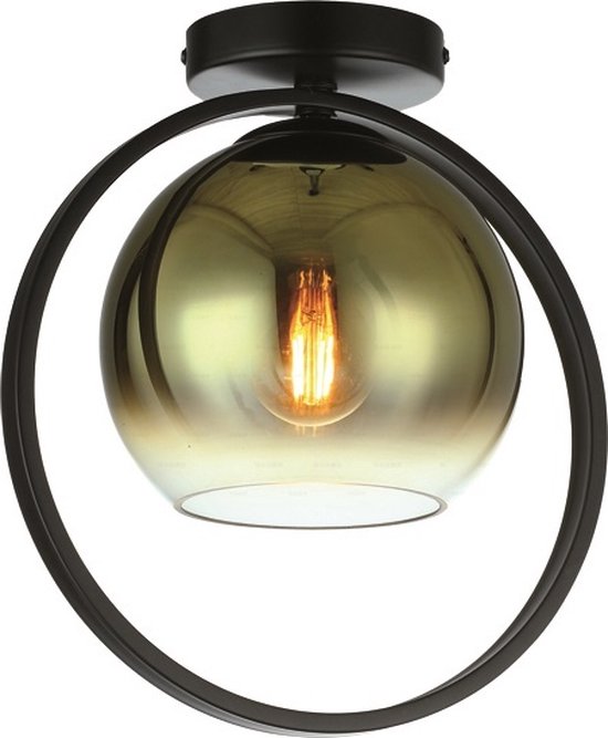 Aureol - Plafondlamp - 30cm - Goud - Zwart
