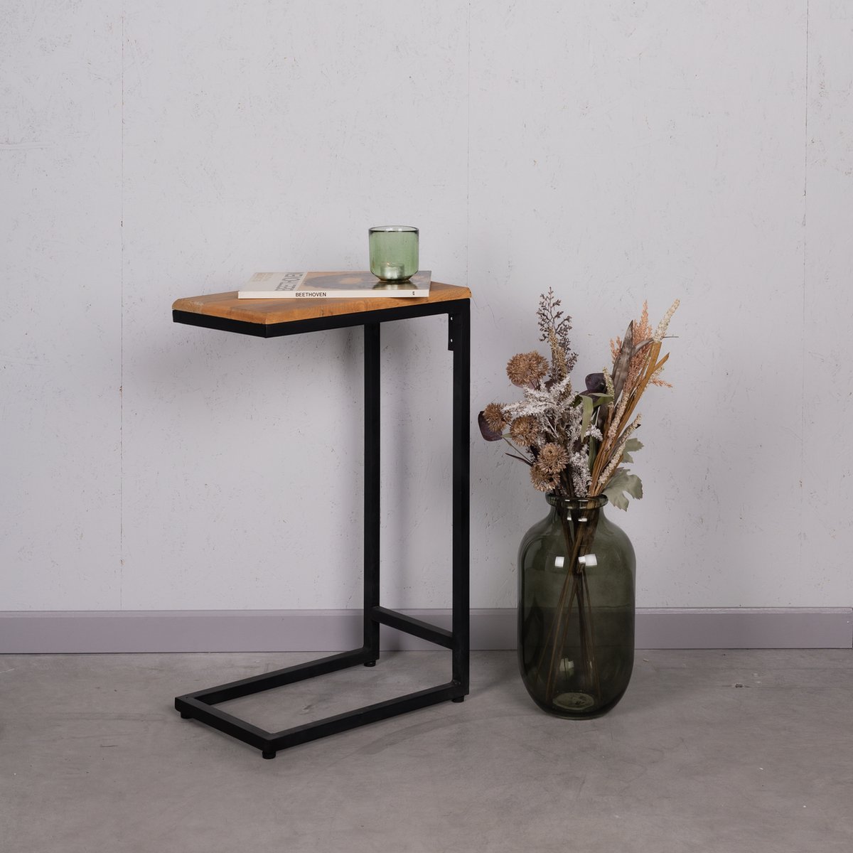 Bijzettafel Staal Industrieel - Bruin - Rootsmann