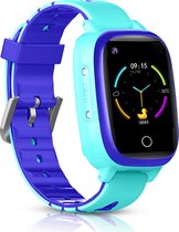 Smartwatch Blue Edtion - 4G KidsWatch - Smartwatch Kinderen - GPS Tracker - Hartslag en Bloeddrukmeter- Videobellen - Camera - (Spat)Waterproof - Blauw