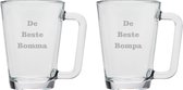 Theeglas gegraveerd - 26cl - De Beste Bomma-De Beste Bompa